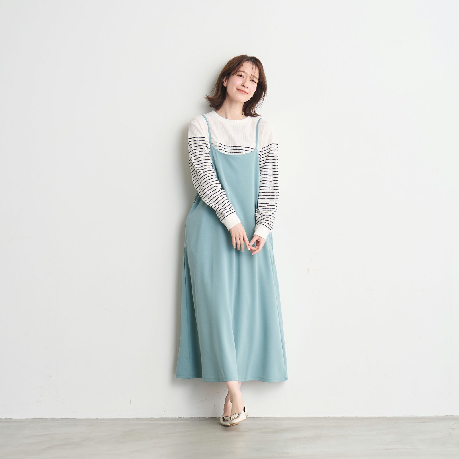 カットジョーゼット　キャミソールワンピース