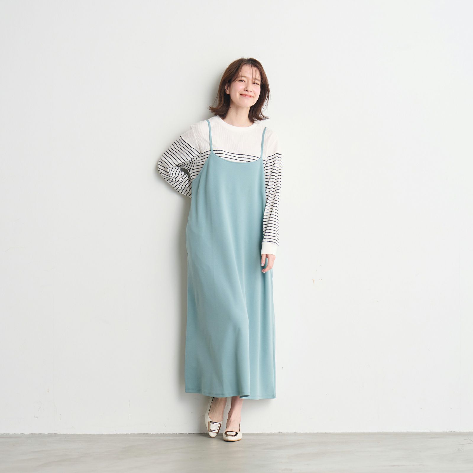 カットジョーゼット　キャミソールワンピース