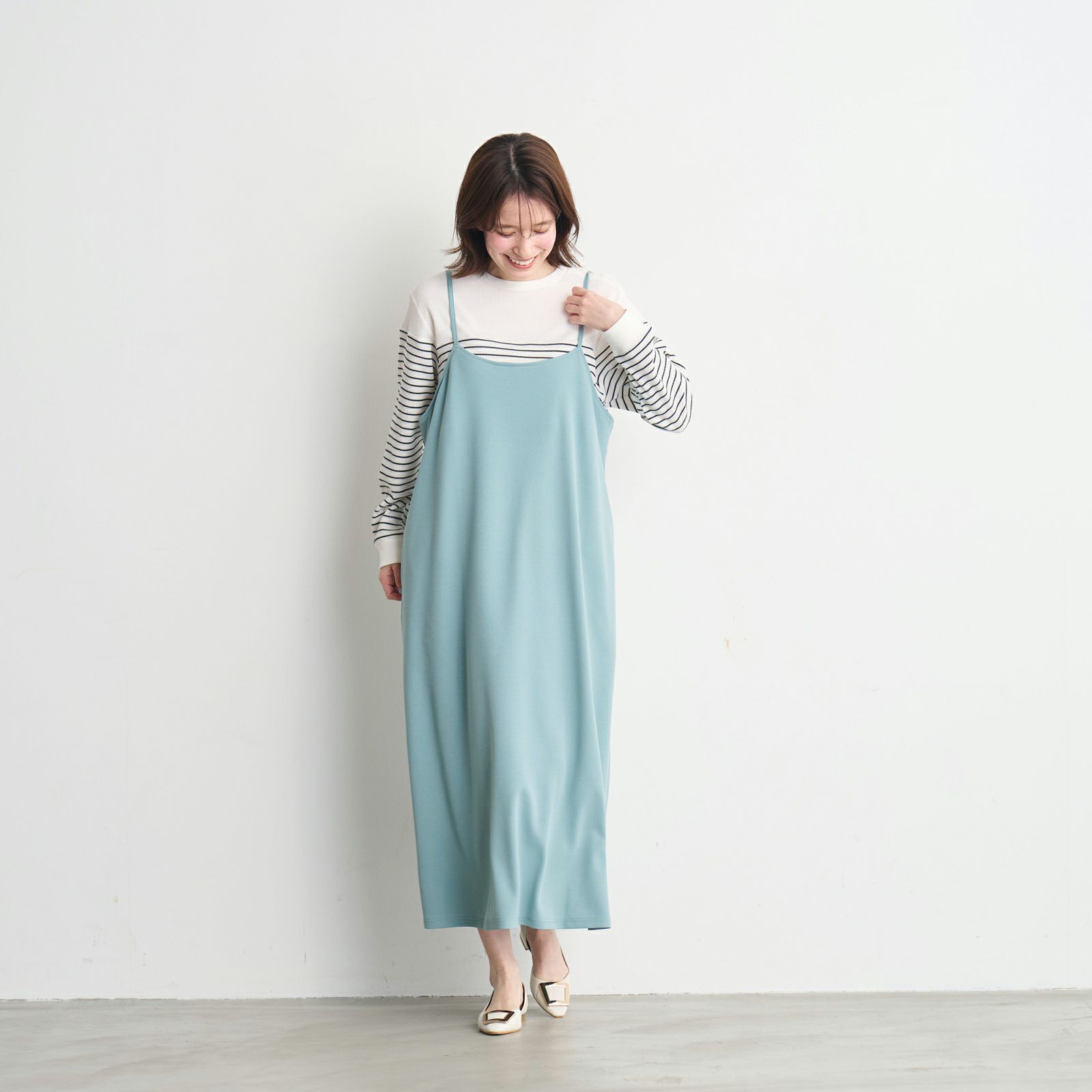 カットジョーゼット　キャミソールワンピース