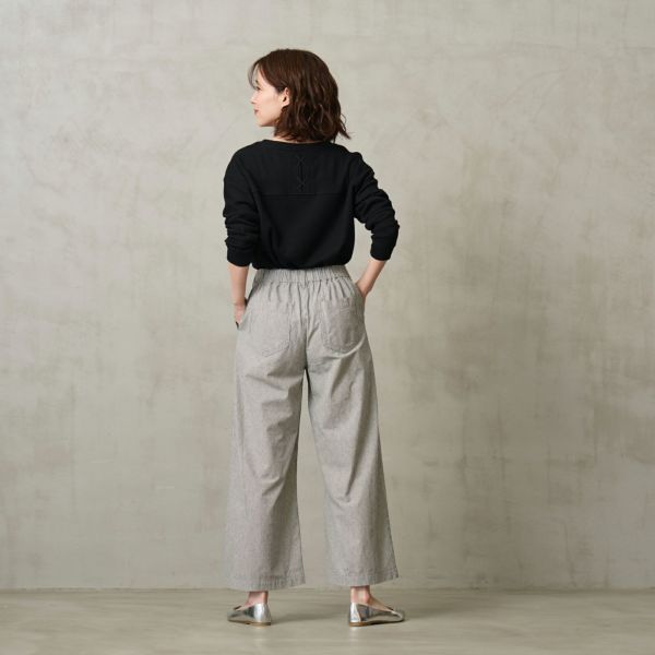 ダンガリー　ベイカーワイドパンツ