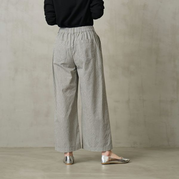 ダンガリー　ベイカーワイドパンツ