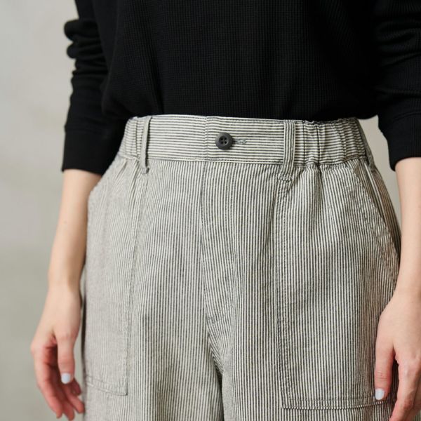 ダンガリー　ベイカーワイドパンツ