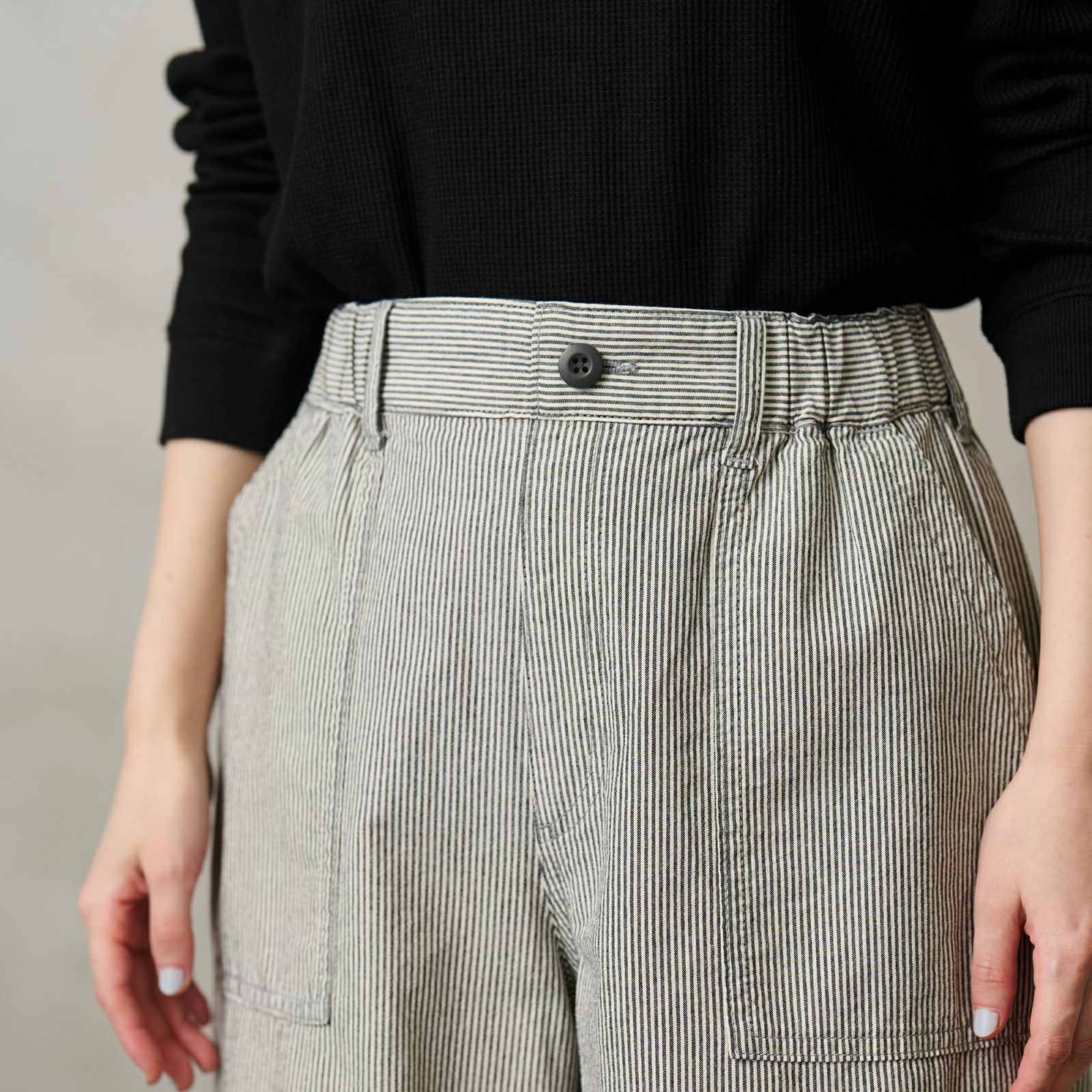 ダンガリー　ベイカーワイドパンツ