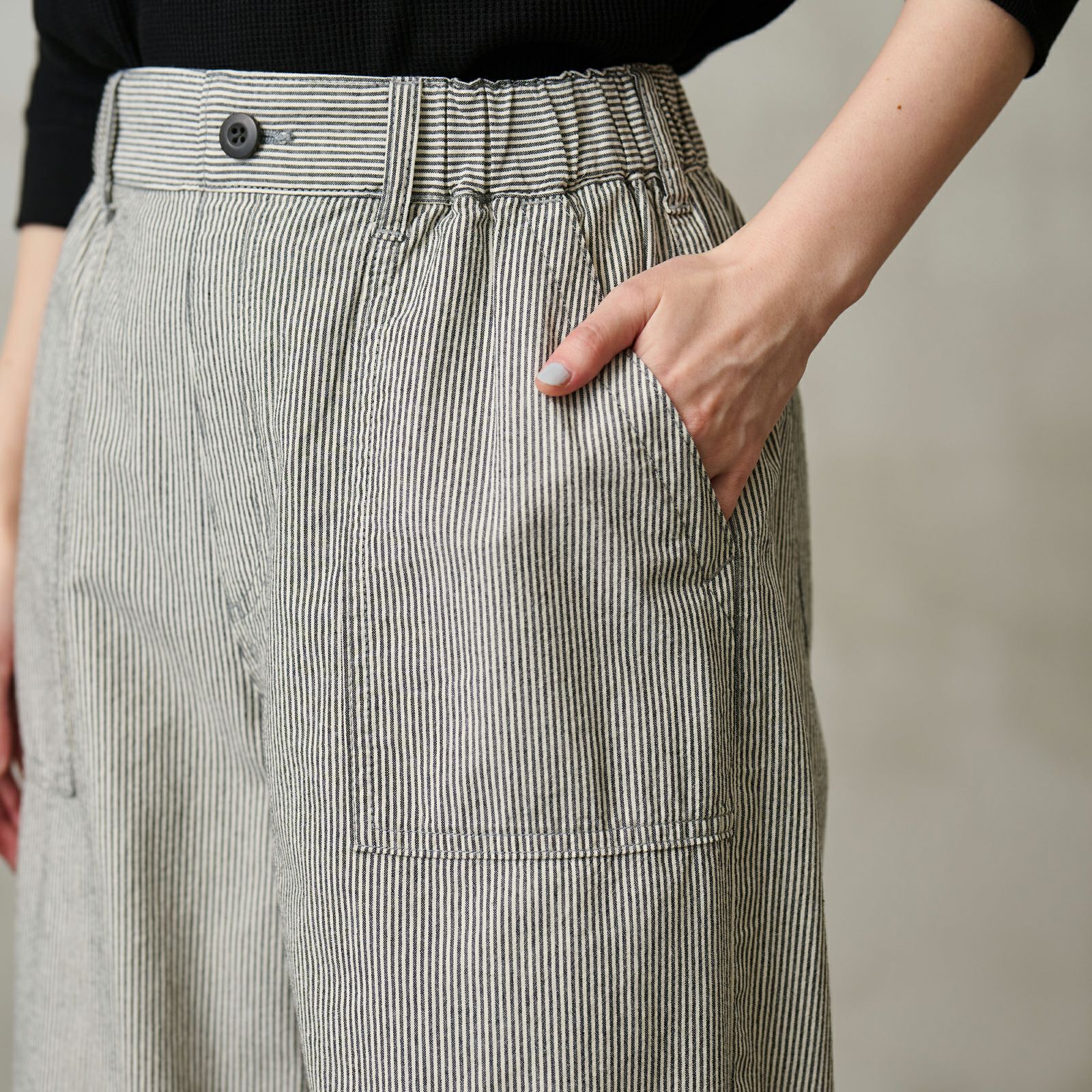 ダンガリー　ベイカーワイドパンツ