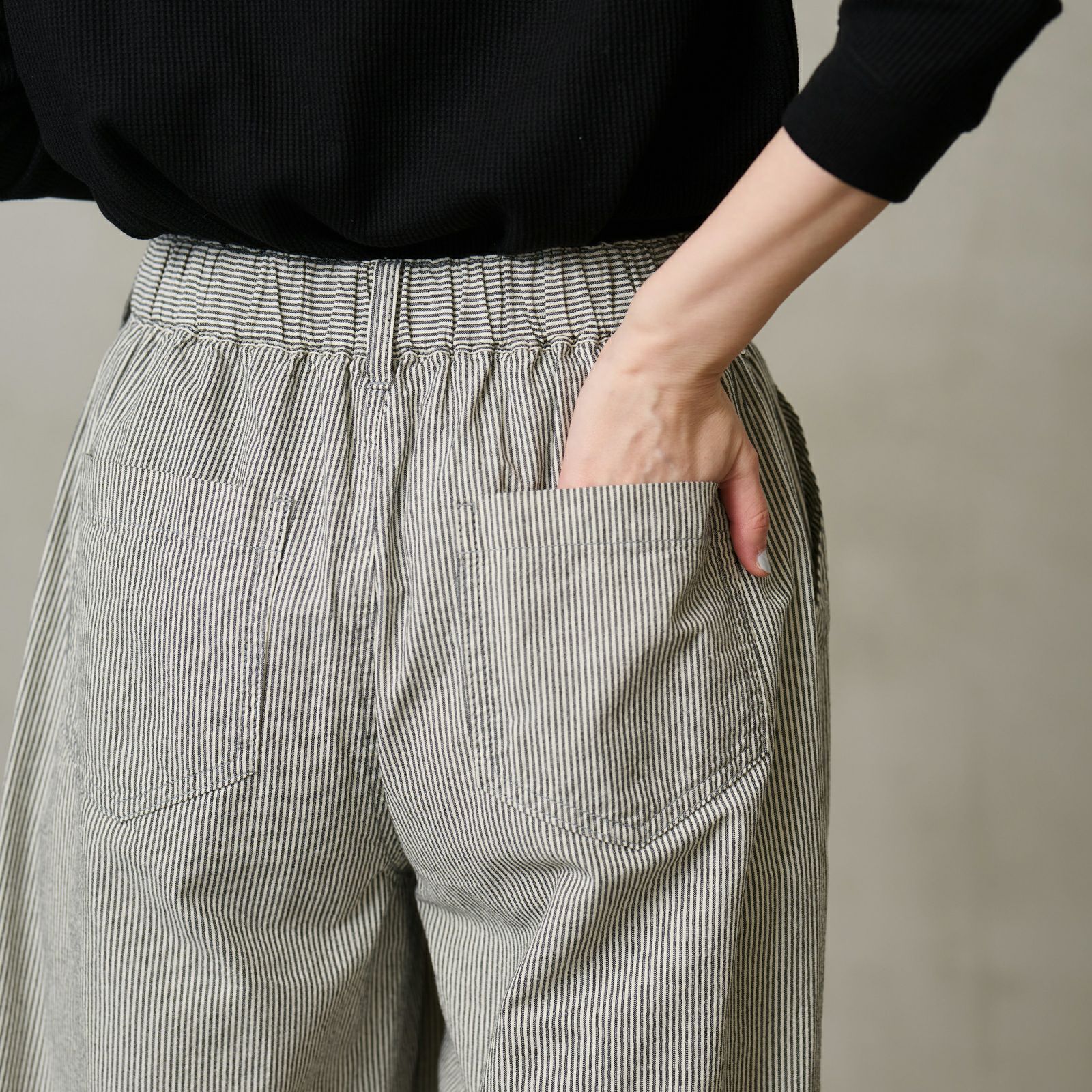 ダンガリー　ベイカーワイドパンツ