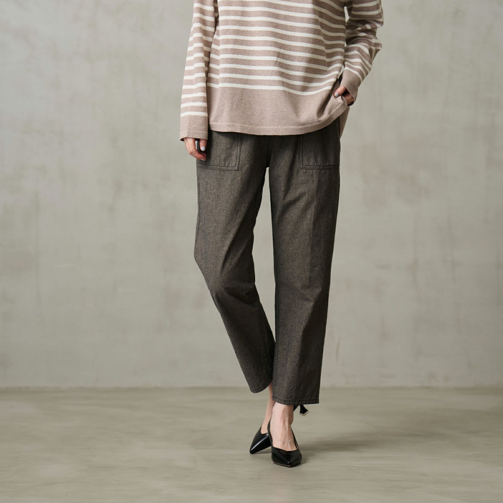 ダンガリー　ベイカーテーパードパンツ