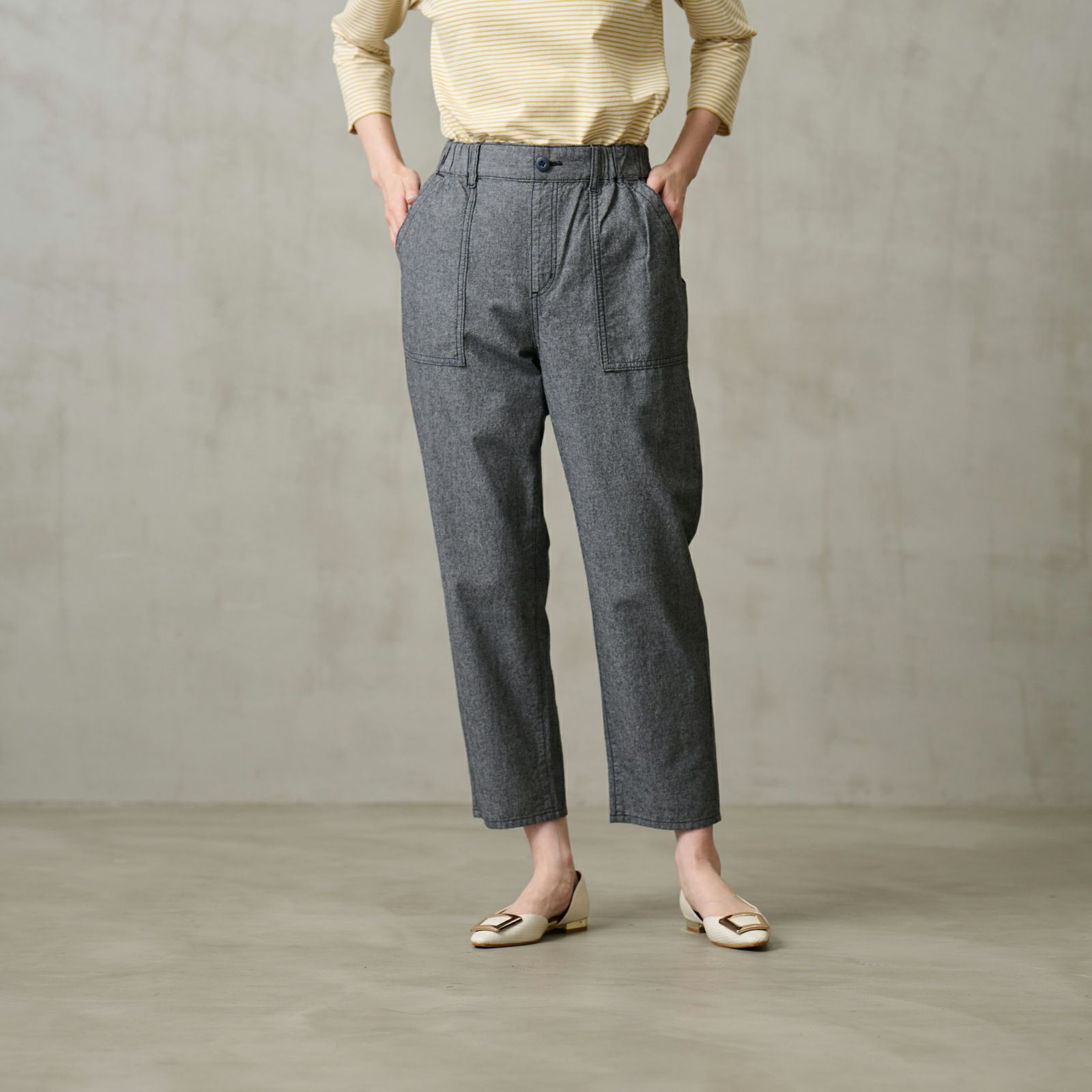 ダンガリー　ベイカーテーパードパンツ