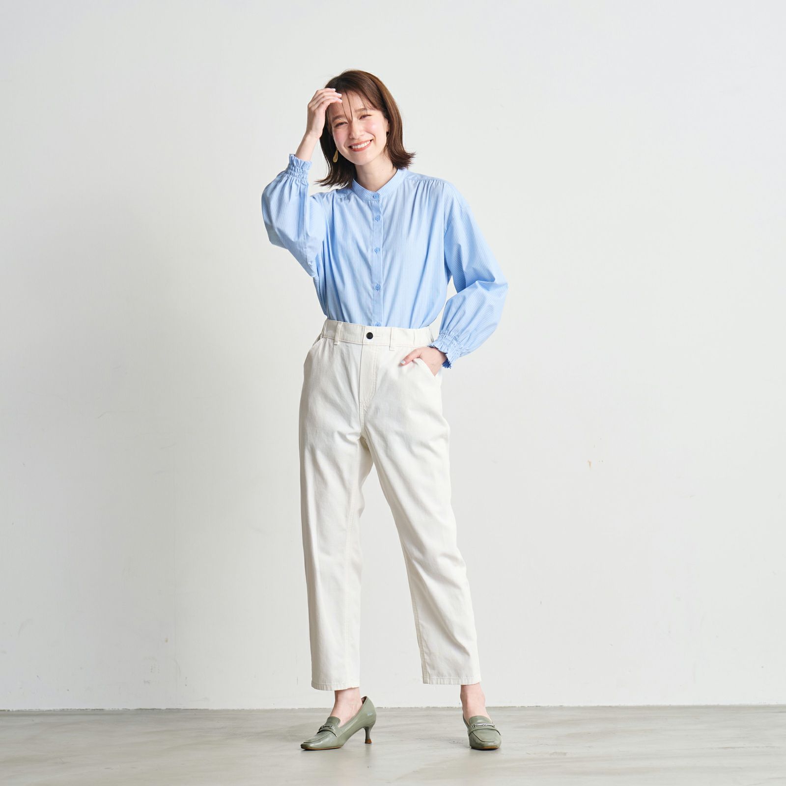 ライトオンスデニム　ボーイフィットパンツ