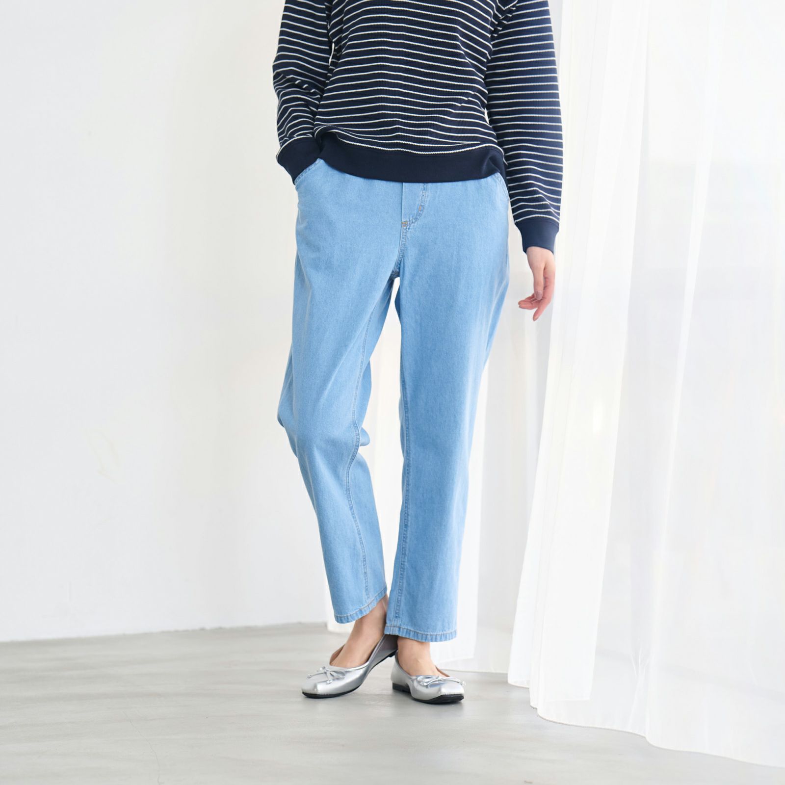 ライトオンスデニム　ボーイフィットパンツ