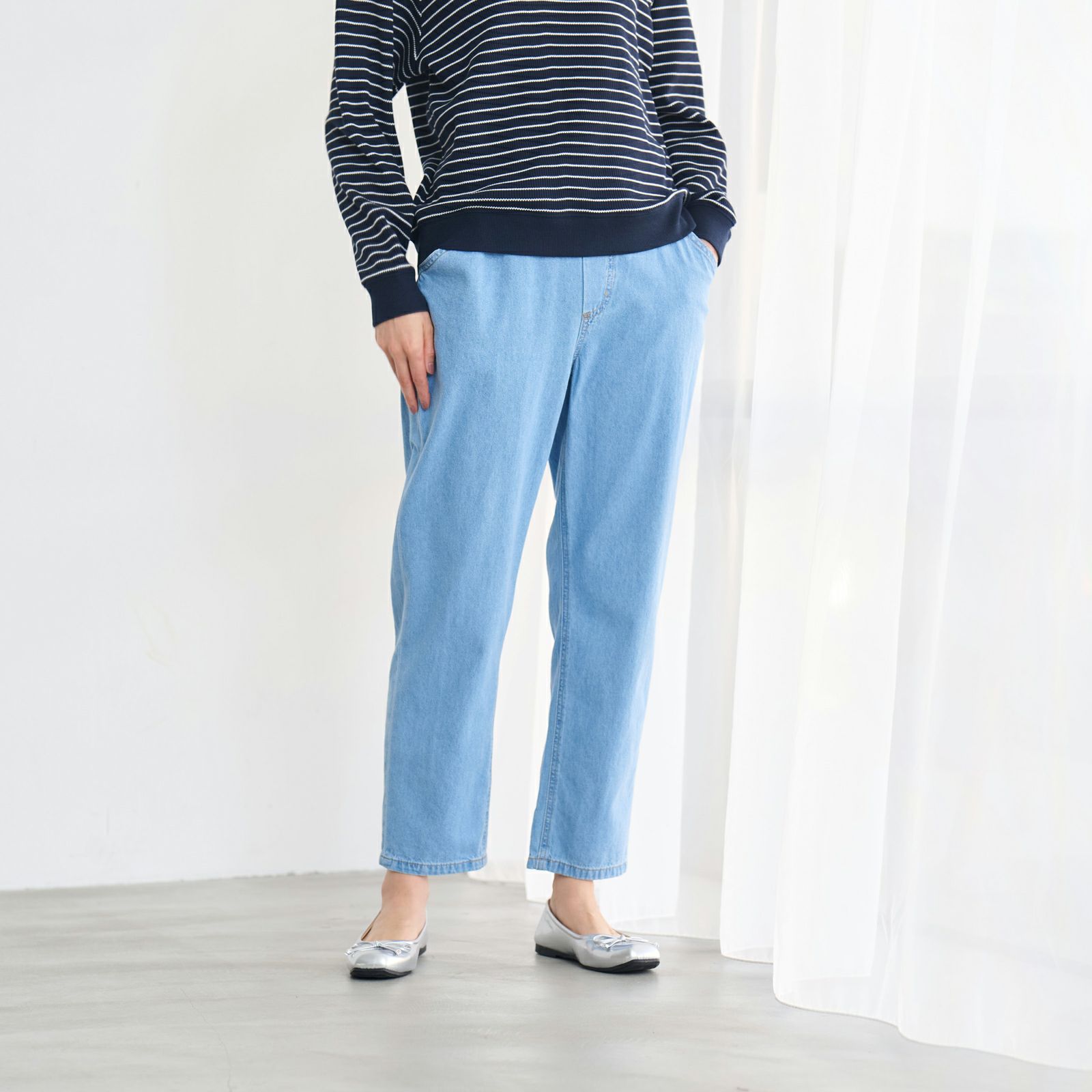 ライトオンスデニム　ボーイフィットパンツ