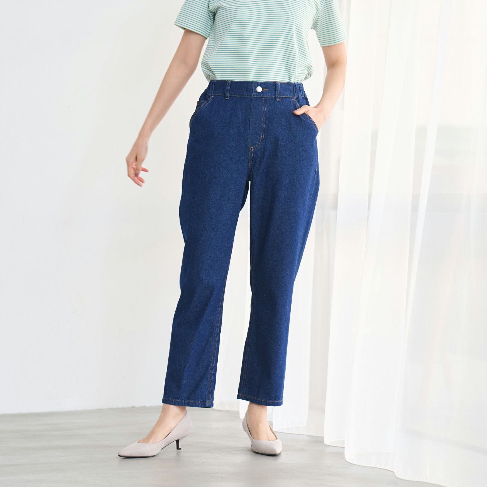 ライトオンスデニム　ボーイフィットパンツ