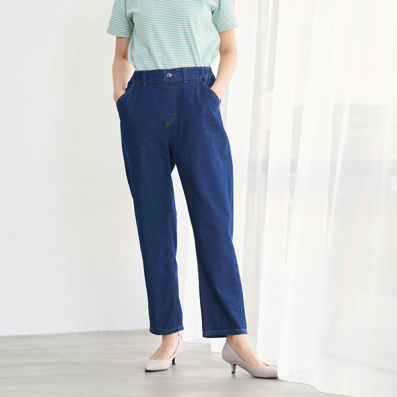 ライトオンスデニム　ボーイフィットパンツ