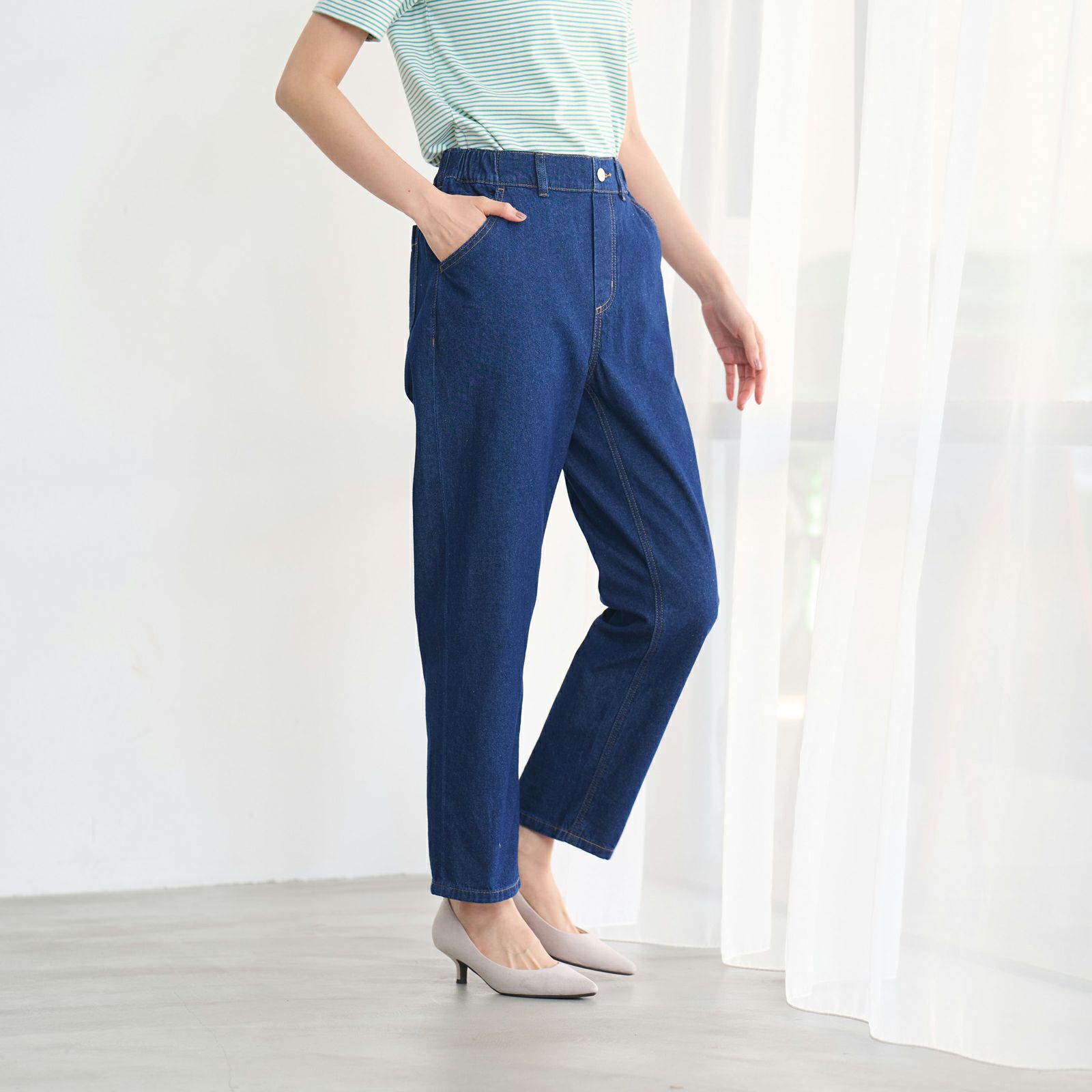 ライトオンスデニム　ボーイフィットパンツ