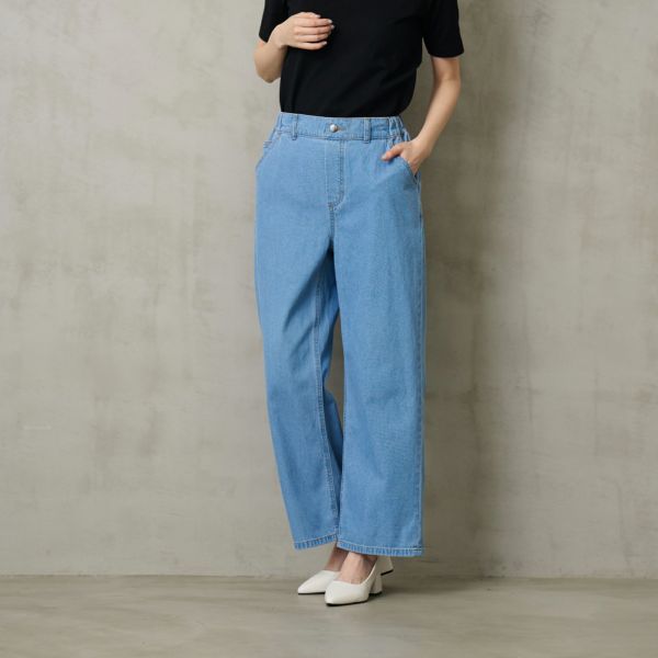 近年✨️ 23区DENIM ライトオンス デニム ワイド パンツ　М 23区DENIM ライトオンス デニム ワイド パンツ