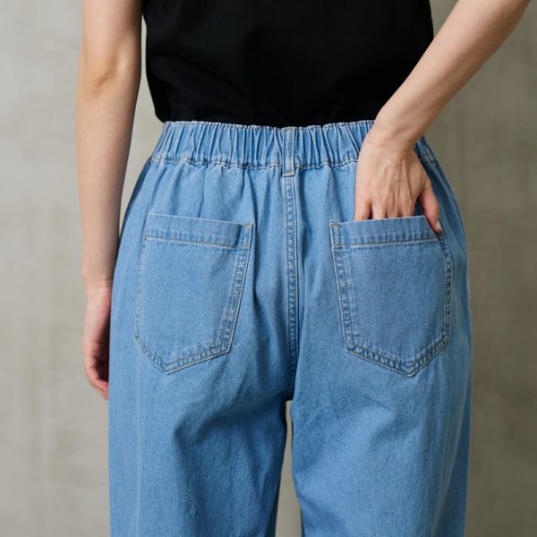 ライトオンスデニム　ワイドパンツ