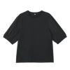 シルキーコットン　ひんやり抗菌防臭　レース５分袖Tシャツ