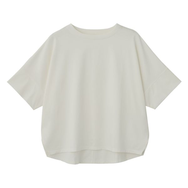 シルキーコットン　ひんやり抗菌防臭　ドルマン半袖Tシャツ