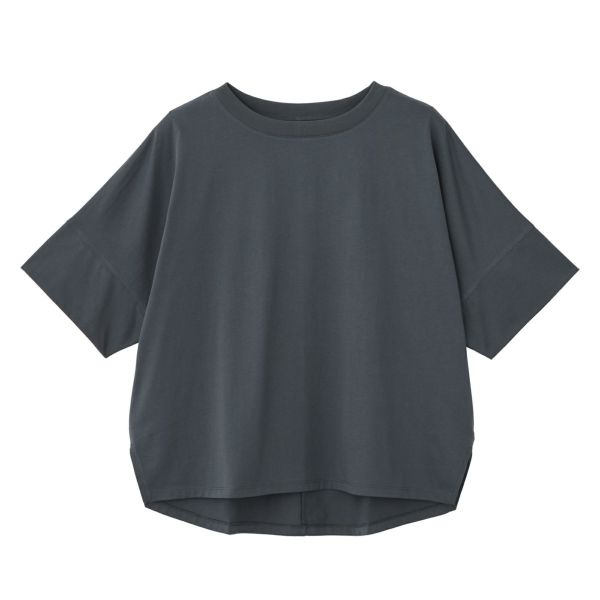 シルキーコットン　ひんやり抗菌防臭　ドルマン半袖Tシャツ