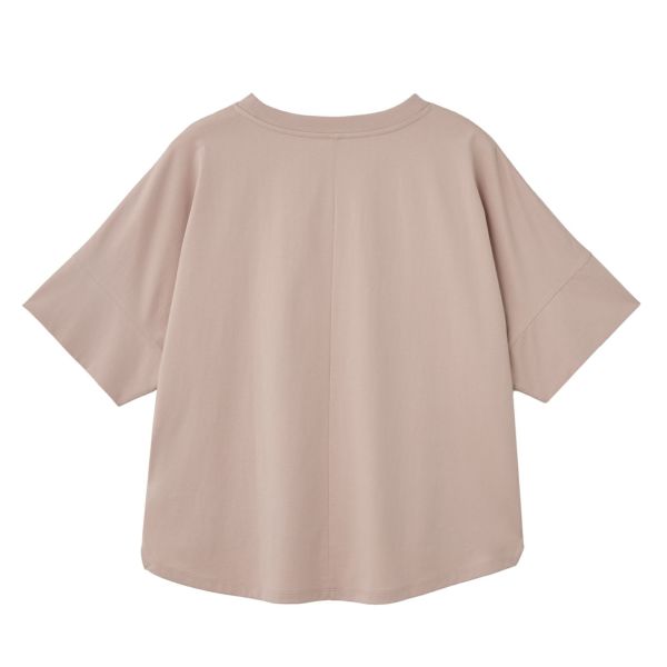シルキーコットン　ひんやり抗菌防臭　ドルマン半袖Tシャツ