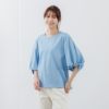 シルキーコットン　ひんやり抗菌防臭　ねじり袖Ｔシャツ