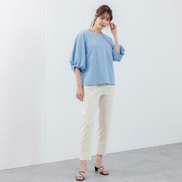 シルキーコットン　ひんやり抗菌防臭　ねじり袖Ｔシャツ