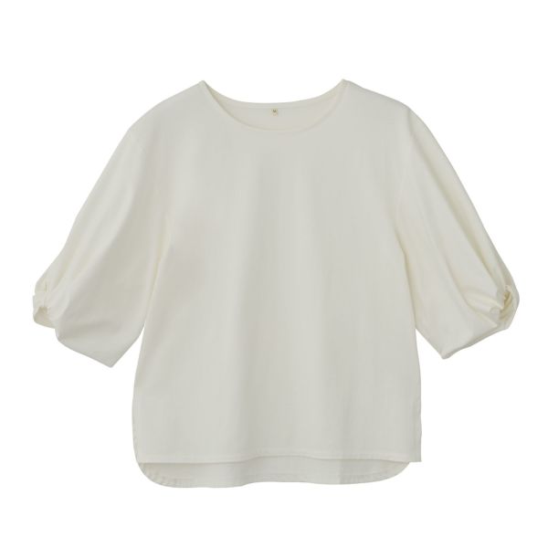 シルキーコットン　ひんやり抗菌防臭　ねじり袖Ｔシャツ