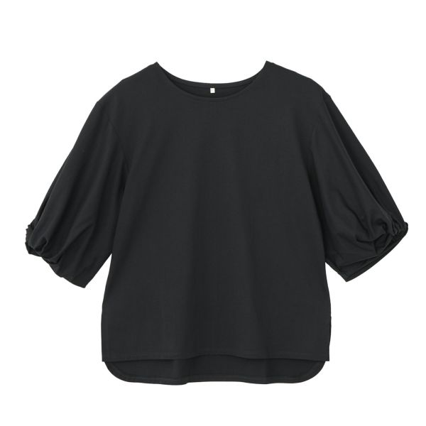 シルキーコットン　ひんやり抗菌防臭　ねじり袖Ｔシャツ