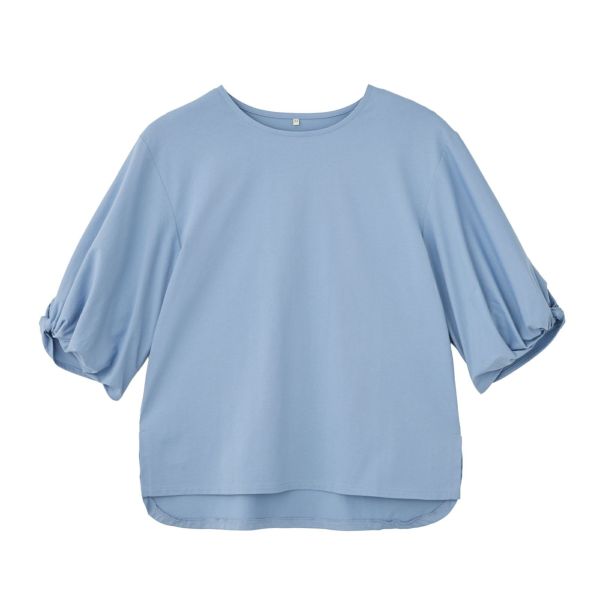 シルキーコットン　ひんやり抗菌防臭　ねじり袖Ｔシャツ