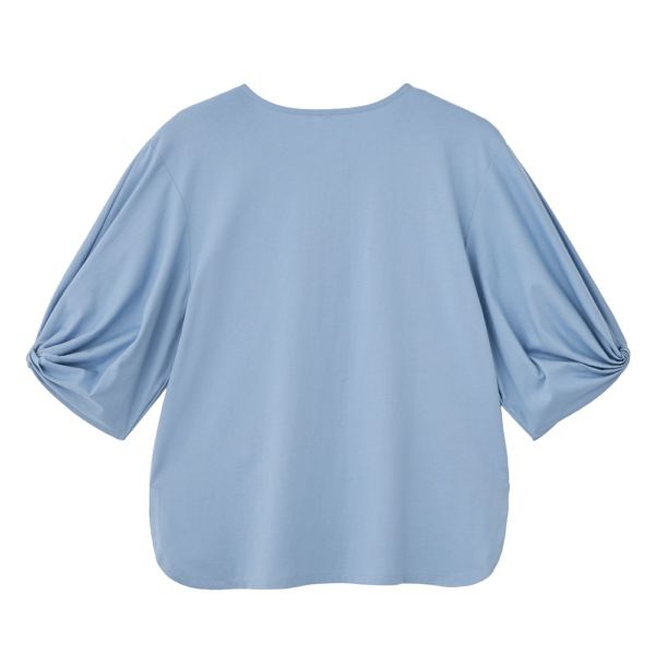 シルキーコットン　ひんやり抗菌防臭　ねじり袖Ｔシャツ