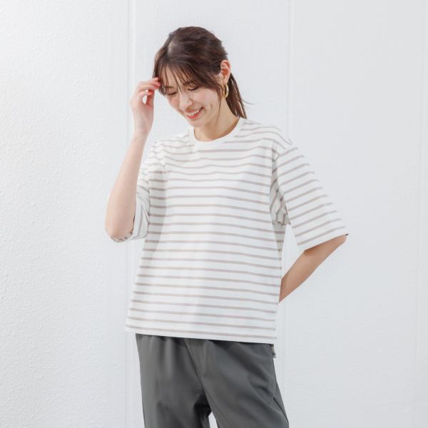 【ピースフィットクール】　遮熱・UV対策ひんやりサラサラ　5分袖Tシャツ