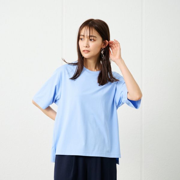 【ピースフィットクール】　遮熱・UV対策ひんやりサラサラ　5分袖Tシャツ