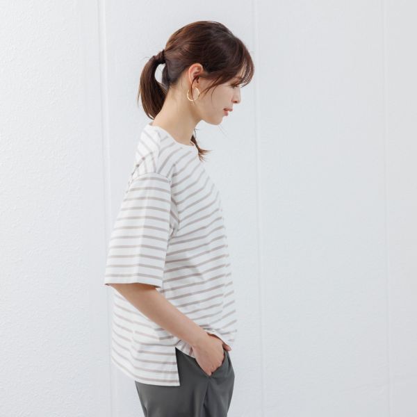 【ピースフィットクール】　遮熱・UV対策ひんやりサラサラ　5分袖Tシャツ