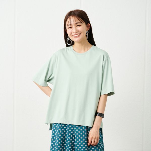 【ピースフィットクール】　遮熱・UV対策ひんやりサラサラ　5分袖Tシャツ