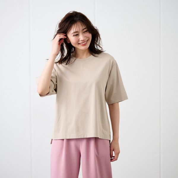 【ピースフィットクール】　遮熱・UV対策ひんやりサラサラ　5分袖Tシャツ