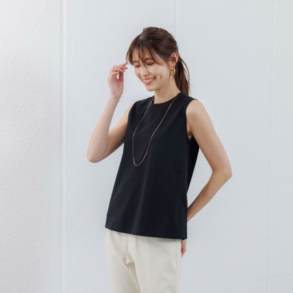 シルキーコットン　ひんやり抗菌防臭　タンクトップ