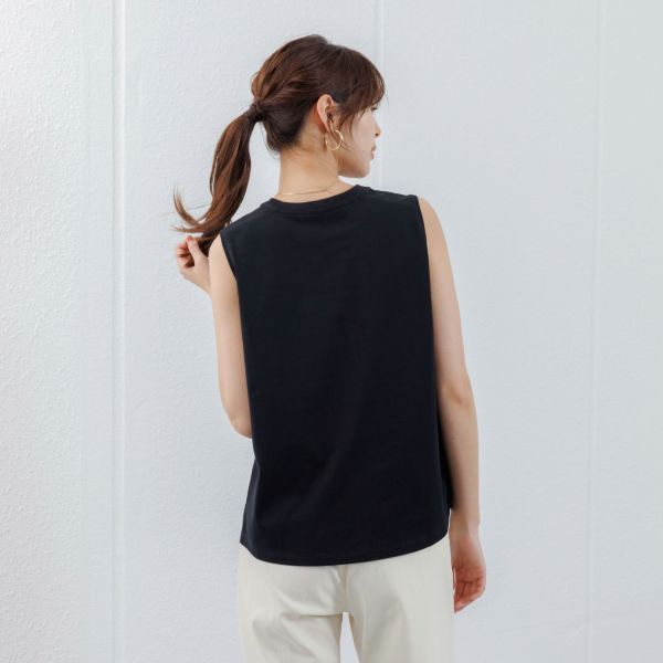 シルキーコットン　ひんやり抗菌防臭　タンクトップ