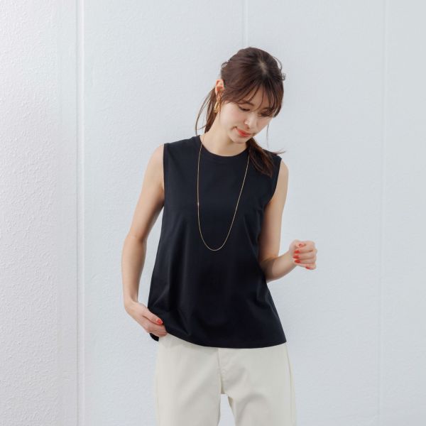 シルキーコットン　ひんやり抗菌防臭　タンクトップ