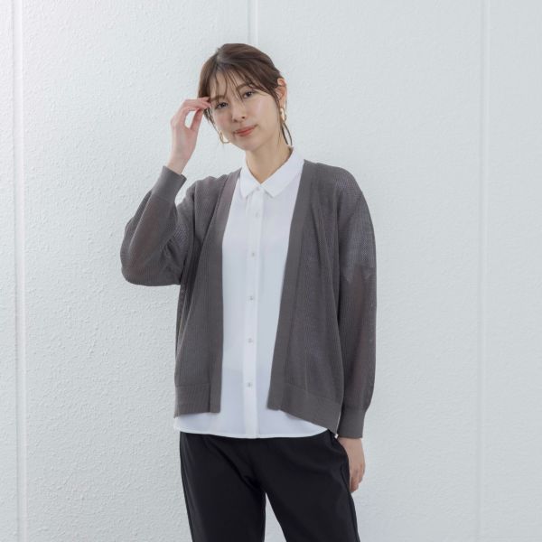洗えるメッシュトッパーカーディガン