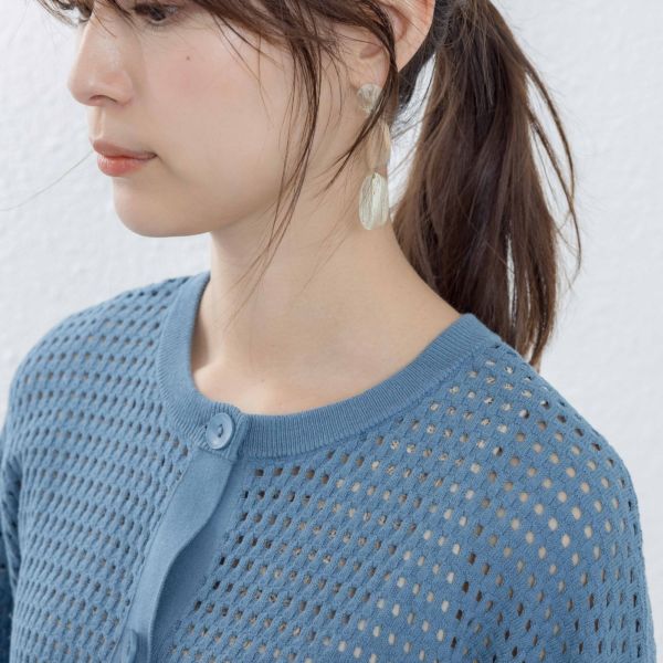 洗えるメッシュカーディガン