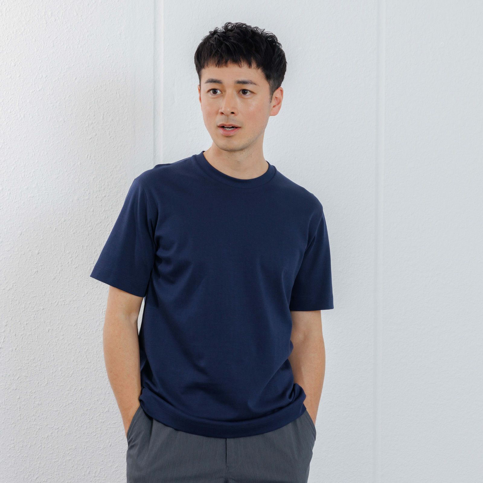 シルキーコットン　スムース半袖Tシャツ