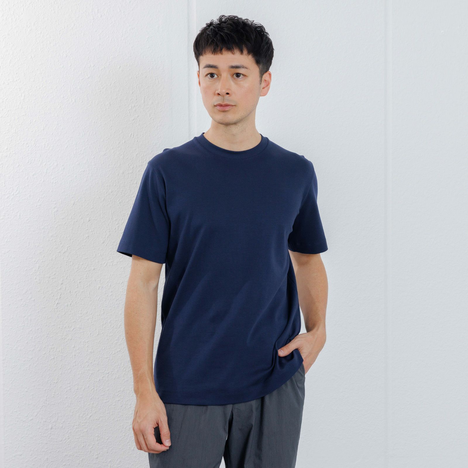 シルキーコットン　スムース半袖Tシャツ