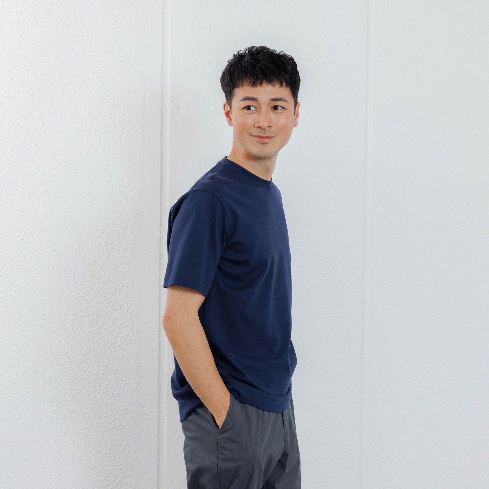 シルキーコットン　スムース半袖Tシャツ