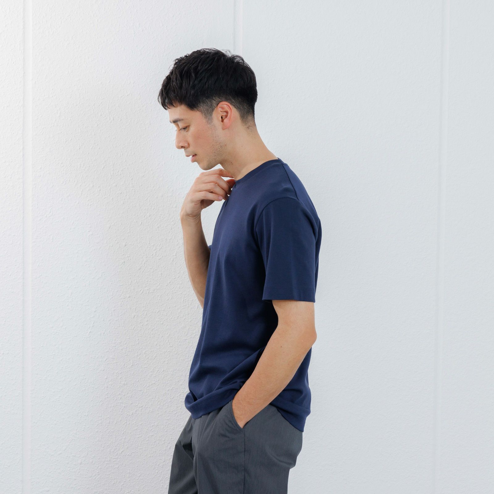 シルキーコットン　スムース半袖Tシャツ