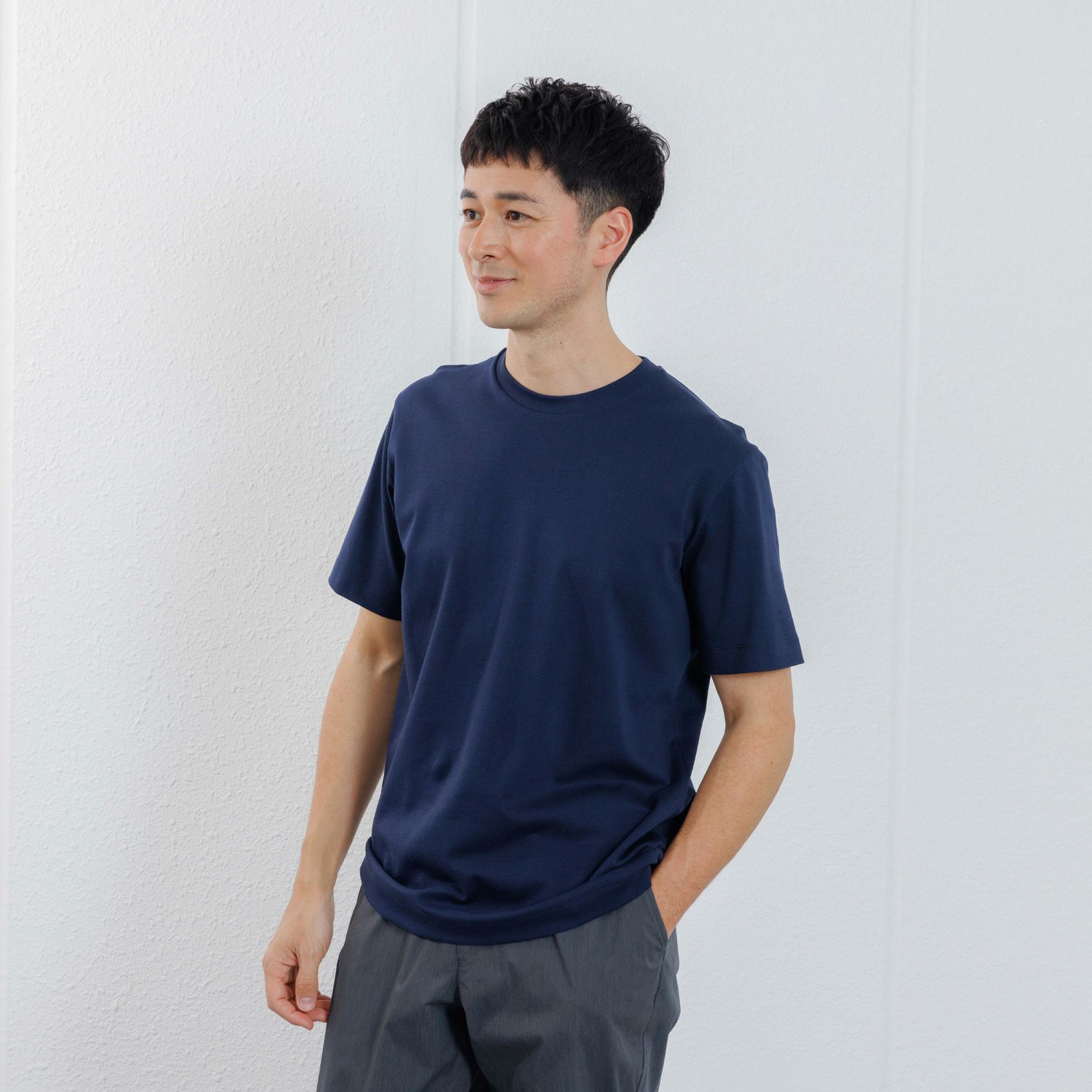 シルキーコットン　スムース半袖Tシャツ