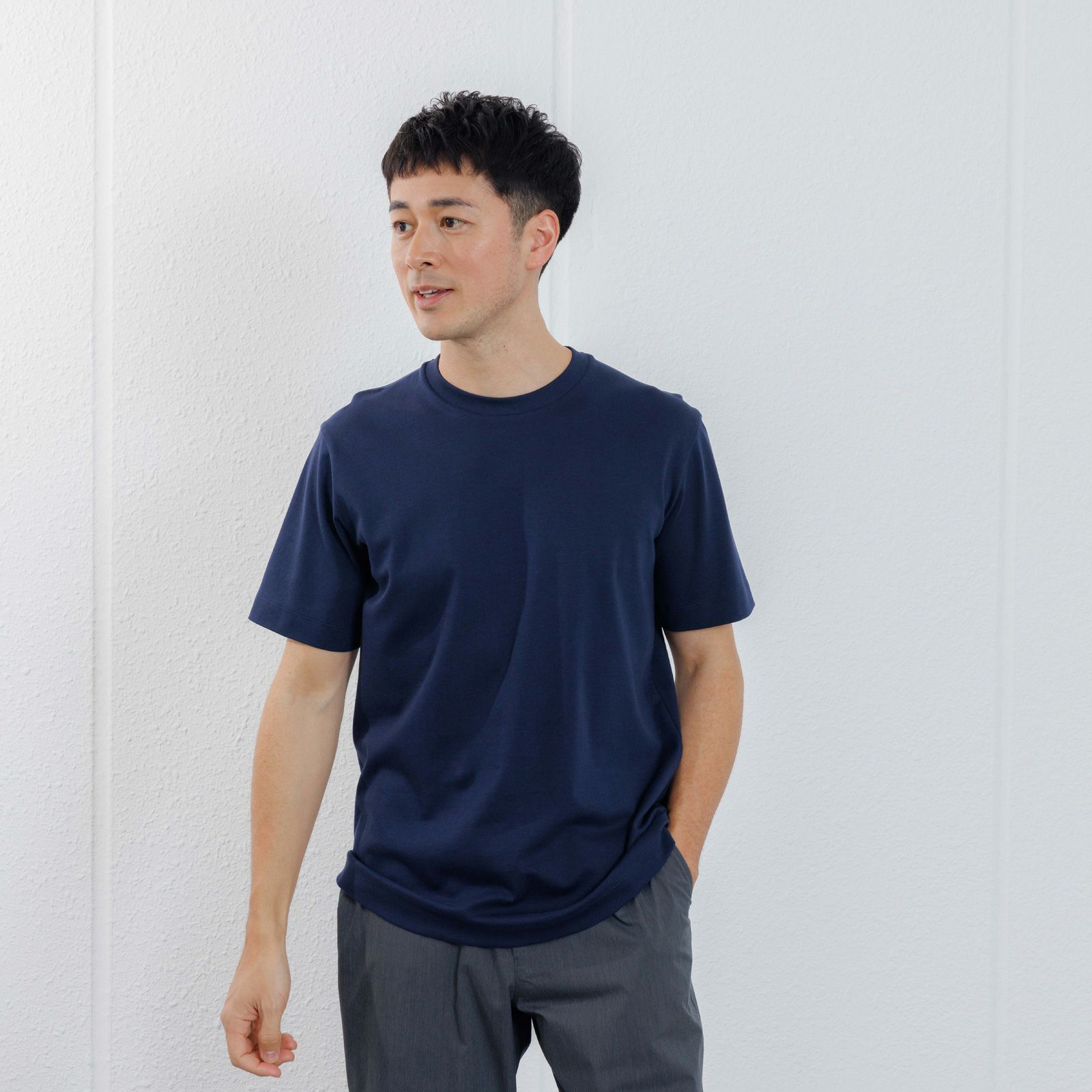 シルキーコットン　スムース半袖Tシャツ