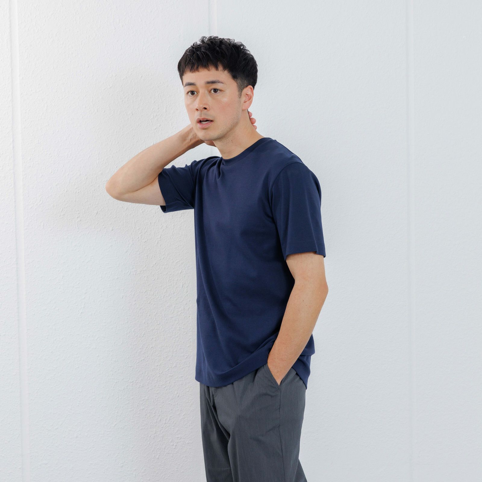 シルキーコットン　スムース半袖Tシャツ