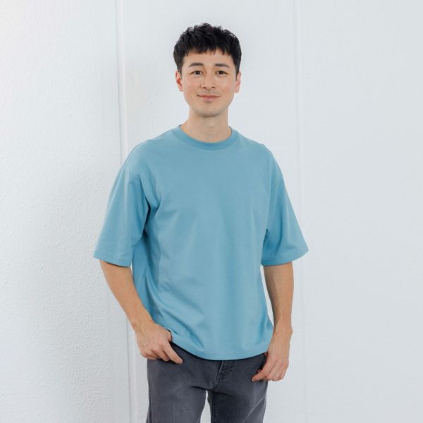 【ピースフィットクール】　遮熱スムース無地五分袖Tシャツ