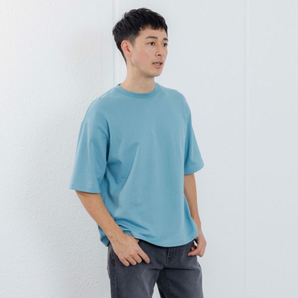 【ピースフィットクール】　遮熱スムース無地五分袖Tシャツ