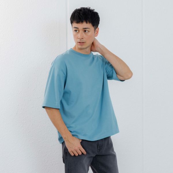 【ピースフィットクール】　遮熱スムース無地五分袖Tシャツ
