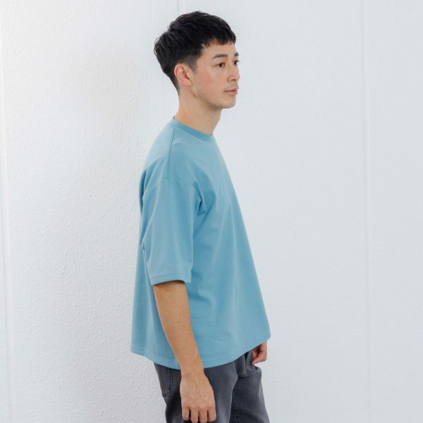 【ピースフィットクール】　遮熱スムース無地五分袖Tシャツ